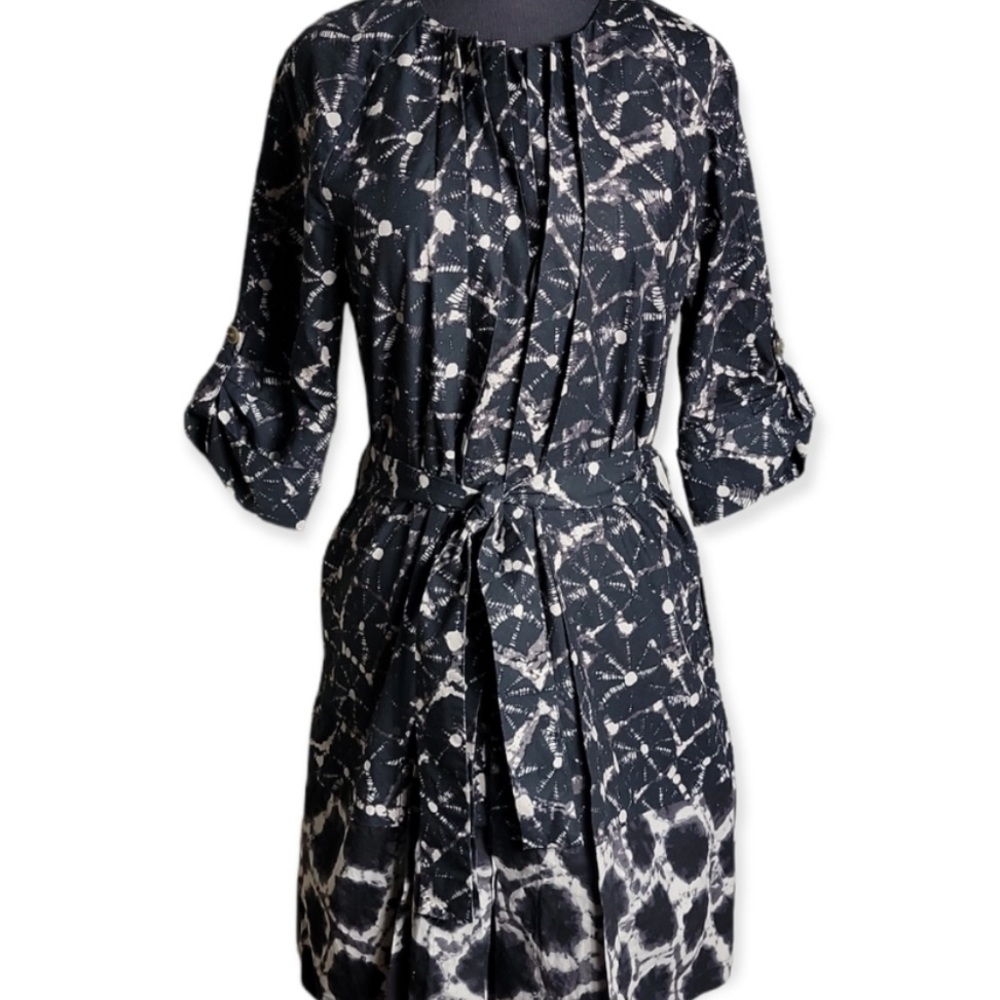 Thakoon Black and Cream Patterned Blouse